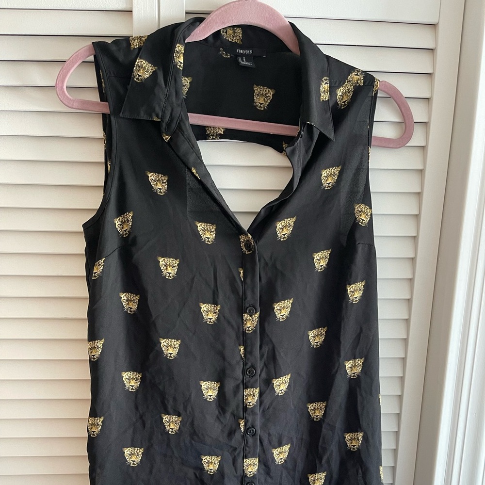 Cheetah Leopard High-low Tunic top